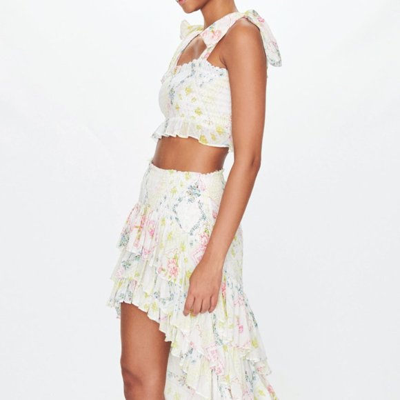 NWT: LoveShackFancy Norleen Cropped Top - Picture 2 of 2